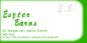 eszter baros business card